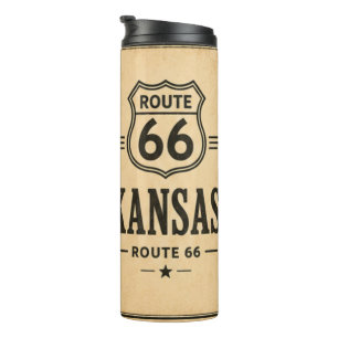 Kansas Route 66 Prairie Miles Coffee Reise Thermosbecher