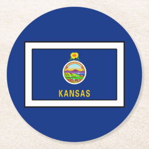 Kansas Runder Pappuntersetzer