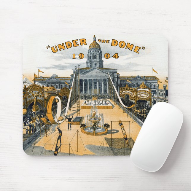 Kansas Semi-Centennial Staat House Grounds. Mousepad (Mit Mouse)
