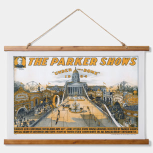 Kansas Semi-Centennial Staat House Grounds. Wandteppich Mit Holzrahmen