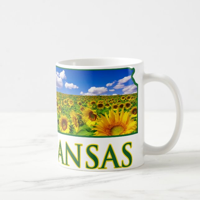 Kansas Sonnenblume Himmel Tasse (Rechts)
