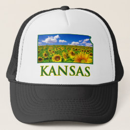 Kansas Sonnenblume Himmel Truckerkappe