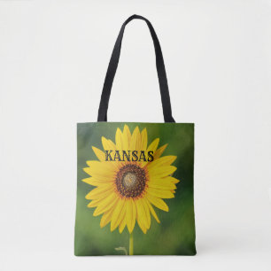 Kansas Sonnenblume mit grünem Hintergrund Tote Tas
