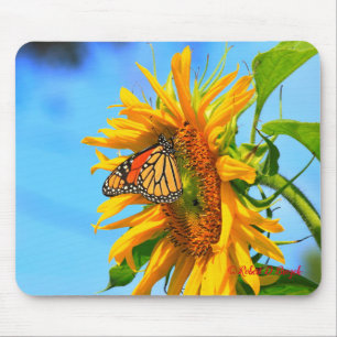 Kansas Sonnenblume mit Monarch Butterfly Mouse Pad Mousepad