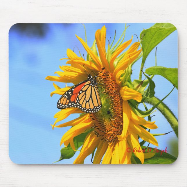 Kansas Sonnenblume mit Monarch Butterfly Mouse Pad Mousepad (Vorne)