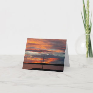 Kansas Sonnenuntergang Faltekarte Dankeskarte