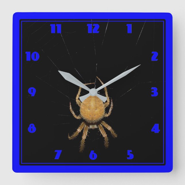 Kansas Square Quadratische Wanduhr (Vorderseite)