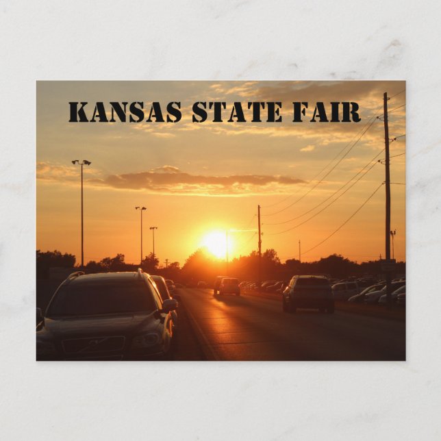 Kansas Staat Fair Sunset Post Card Postkarte (Vorderseite)