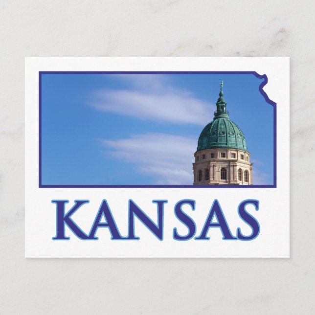 Kansas Staat Hauptstadt Postkarte (Vorderseite)