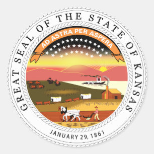 Kansas Staat Siegel Sticker