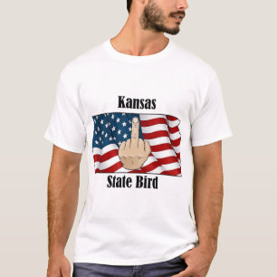 Kansas Staat Vogel T - Shirt Mittelfinger