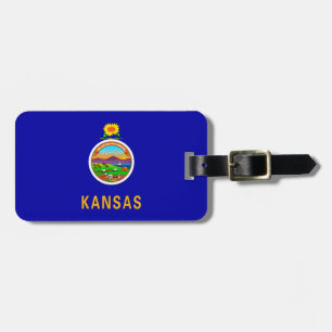 Kansas-Staats-Flaggen-Entwurf Gepäckanhänger
