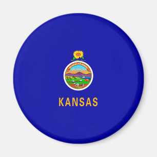 Kansas-Staats-Flaggen-Entwurf Magnet