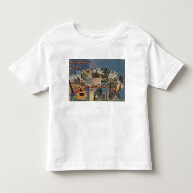 Kansas (Staats-Hauptstadt/Blume) Kleinkind T-shirt (Vorderseite)