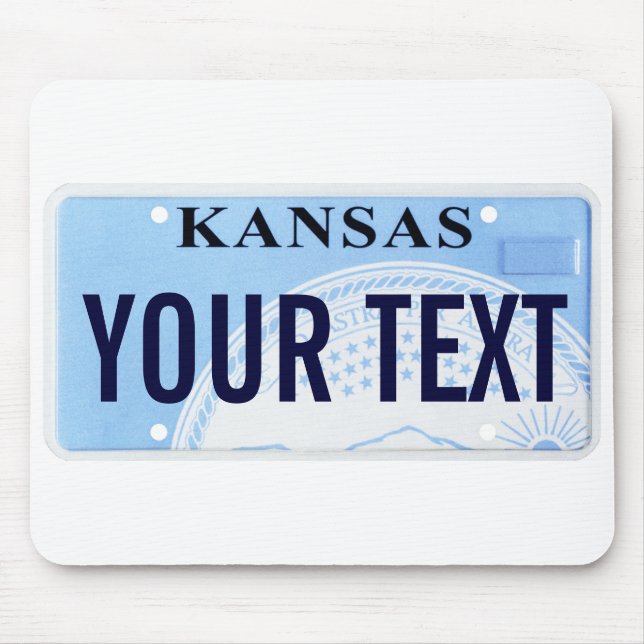 Kansas-Staats-Siegel-Lizenzplatte Mousepad (Vorne)