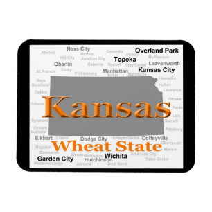 Kansas Staatsstolz Map Magnet
