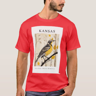 KANSAS Staatsvogel Western Meadowlark T-Shirt