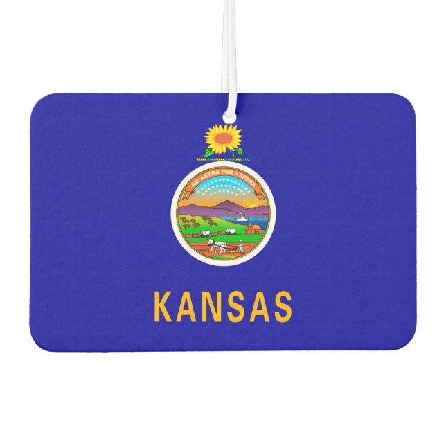 Kansas State Flag Autolufterfrischer (Vorderseite)