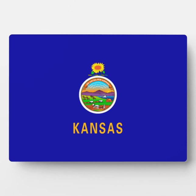 Kansas State Flag Fotoplatte (Vorderseite)