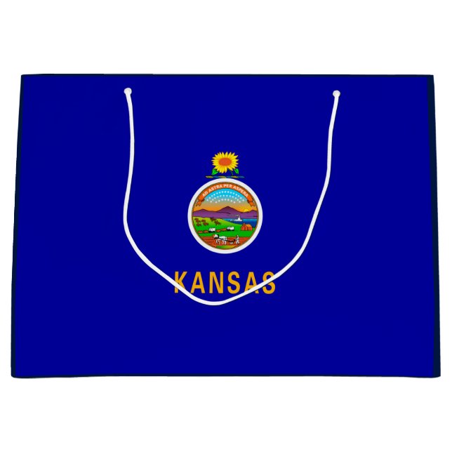 Kansas State Flag Große Geschenktüte (Vorderseite)