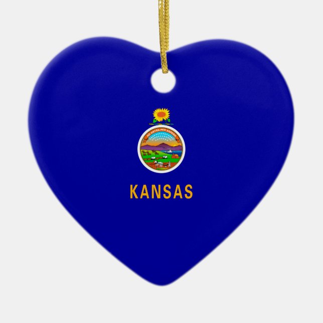 Kansas State Flag Keramik Ornament (Vorne)
