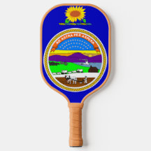 Kansas State Flag Pickleball Paddle