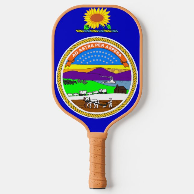Kansas State Flag Pickleball Paddle (Vorderseite)