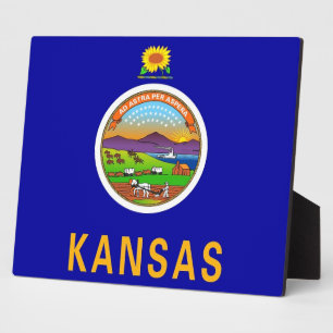 Kansas State Flag Plaque Fotoplatte