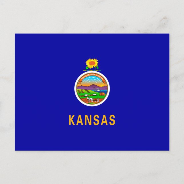 Kansas State Flag Postkarte (Vorderseite)