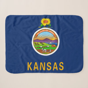 Kansas State Flag Print Patriotic Sherpadecke