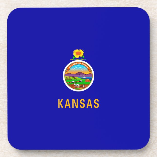 Kansas State Flag Untersetzer (Vorderseite)
