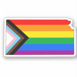 Kansas State Pride LGBTQ Progress Pride Aufkleber
