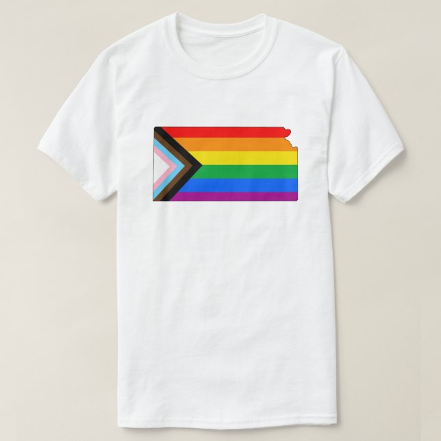 Kansas State Pride LGBTQ Progress Pride T-Shirt (Design vorne)