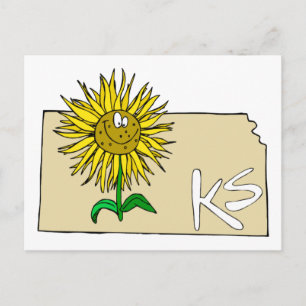 Kansas Sunflower Postkarte