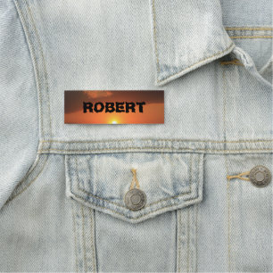 Kansas Sunset Back Ground Name Tag Namensschild