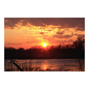 Kansas Sunset mit Reflektion Foto Erweiterung