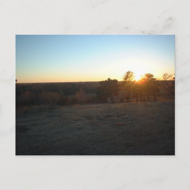 Kansas Sunset Postkarte (Vorderseite)