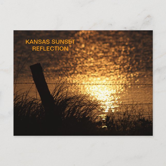 KANSAS SUNSET REFLECTION Postkarte (Vorderseite)