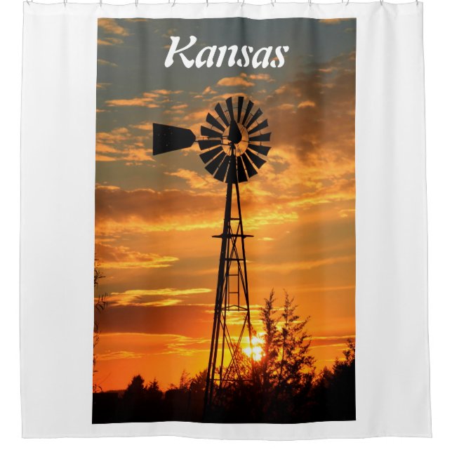 Kansas Sunset's Duschvorhang (Vorderseite)