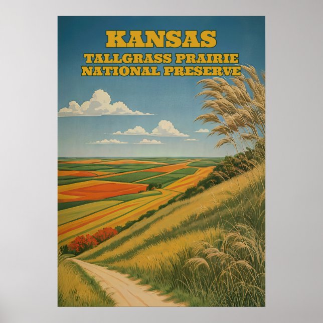 Kansas Tallgrass Prairie National Preserve V03 Poster (Vorne)