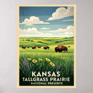 Kansas Tallgrass Prairie National Preserve V04 Poster