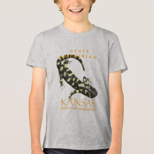 Kansas-Territorium-Amphibie Die Gestreifte Salaman Tri-Blend Shirt