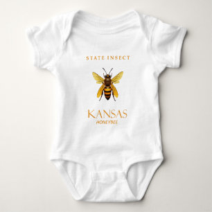 Kansas-Territorium Insekt Die Honigbiene Baby Strampler