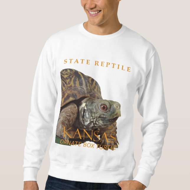 Kansas Territory Reptile The Ornate Box Turtle Sweatshirt (Vorderseite)