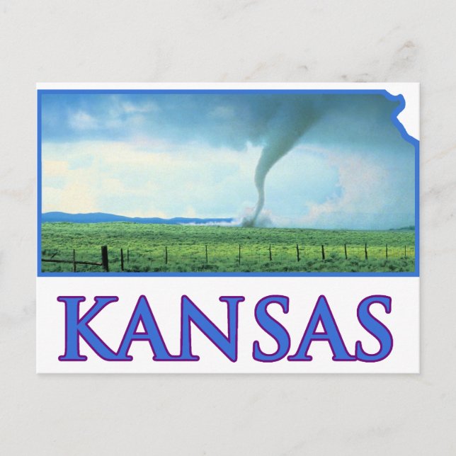 Kansas-Tornado Postkarte (Vorderseite)