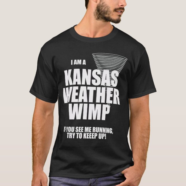 Kansas Tornado Weather Wimp Dark T - Shirt (Vorderseite)