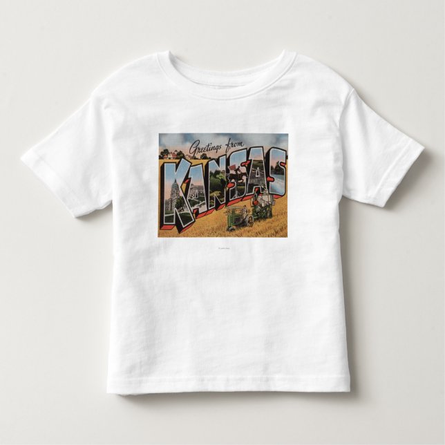 Kansas (Traktor-u. Heu-Bürge-Szene) Kleinkind T-shirt (Vorderseite)