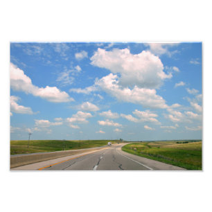 Kansas Turnpike Through Flint Hills Fotodruck