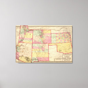 Kansas und Arizona, Colorado, New Mexiko, Utah Leinwanddruck