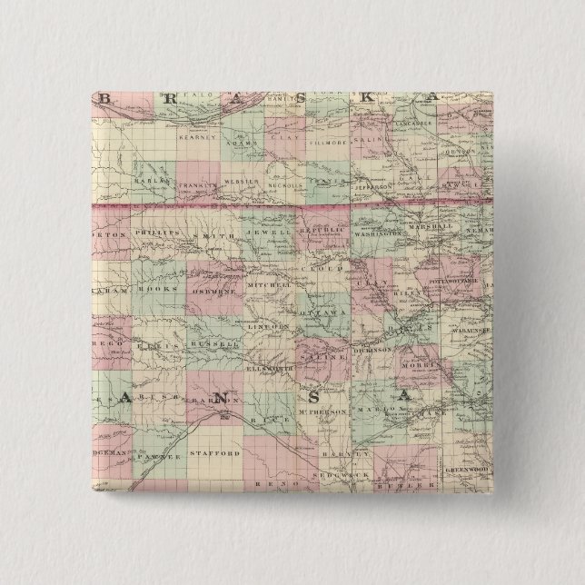 Kansas und Nebraska Button (Vorderseite)